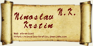 Ninoslav Krstin vizit kartica
